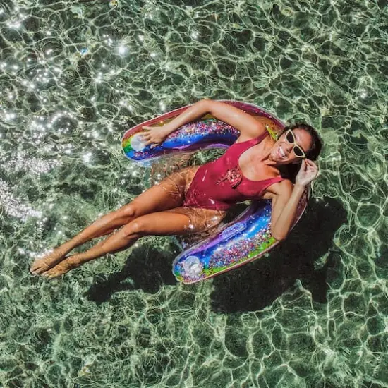 PoolCandy Classic Rainbow Glitter Sun Chair {4}