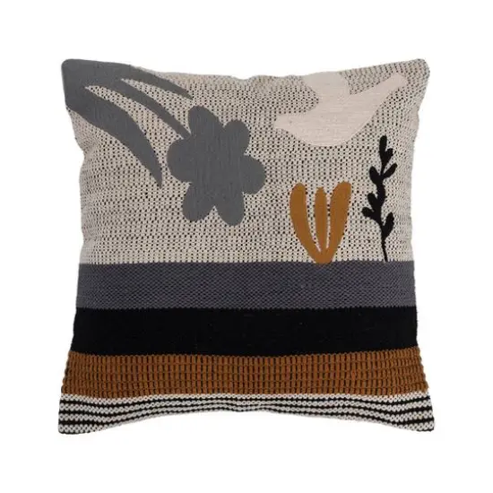 Hello Honey&reg; Bird & Florals Cotton Pillow {1}