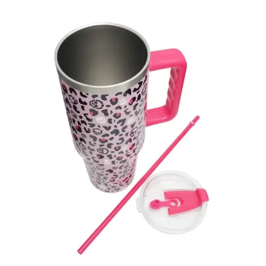 40oz. Pink Skull Leopard Stainless Steel Insulated Tumbler by Ashland&reg; {4}