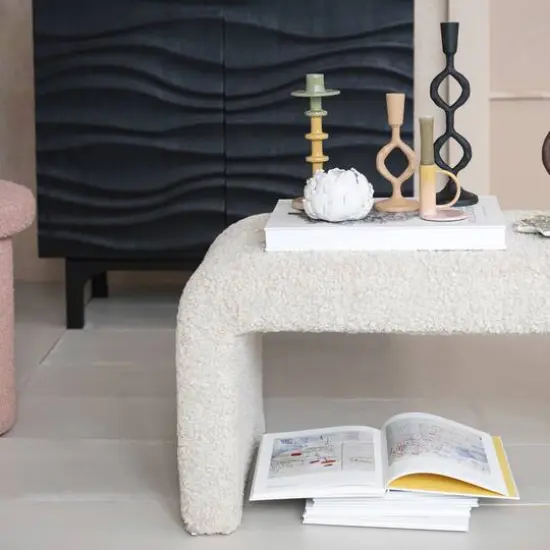 Hello Honey&reg; 7.5" Small Tan Decorative Cast Metal Taper Candle Holder {4}