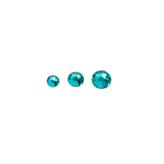 Round Flatback Austrian Crystals Mix by Bead Landing&trade;, 60ct. Blue Zircon {3}