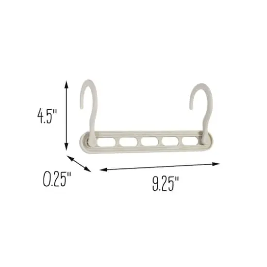 Honey Can Do 9" White Cascading Collapsible Plastic Hangers, 20ct. {6}