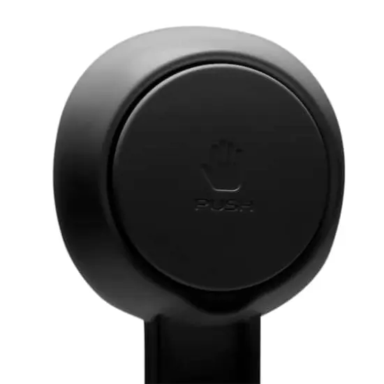 Bath Bliss Matte Black Gel Suction Toothbrush Holder {8}