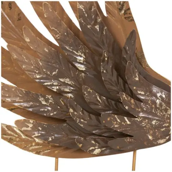 18" Gold Bird Wing Tabletop Sculpture Set {7}
