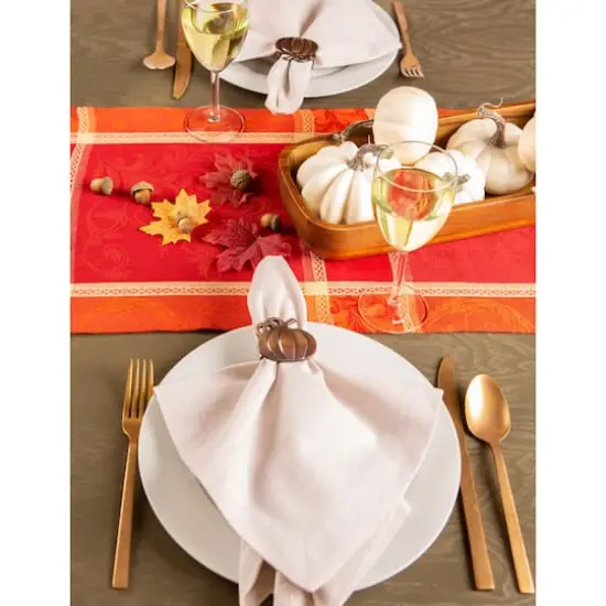 DII&reg; Harvest Pumpkin Napkin Ring Set, 6ct. {6}