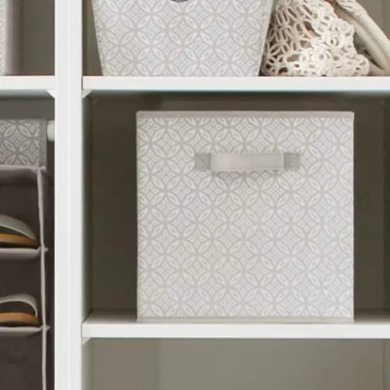Simplify Gray Boho Collapsible Storage Cube {1}
