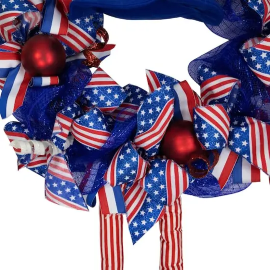 24" Patriotic Hat Wreath with Dangling Legs {5}