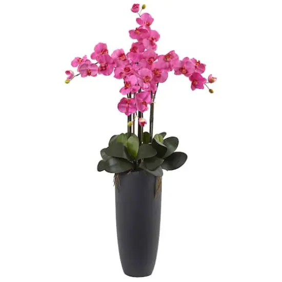 3.5ft. Phalaenopsis Orchid Arrangement with Bullet Planter Dark Pink {1}