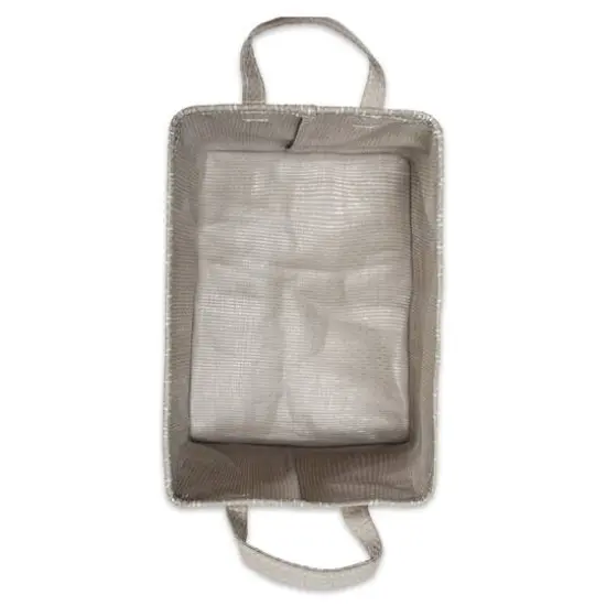 DII&reg; Medium Stone & Cream Tribal Chevron PE-Coated Woven Paper Laundry Bin, 2ct. {3}