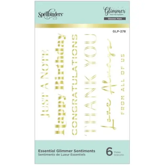 Spellbinders&reg; Essential Sentiments Glimmer Hot Foil Plate {3}