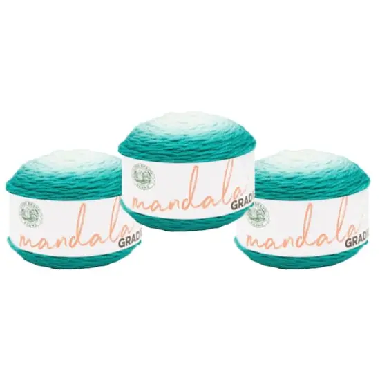 3 Pack Lion Brand&reg; Mandala&reg; Gradient Yarn Seagreen {1}