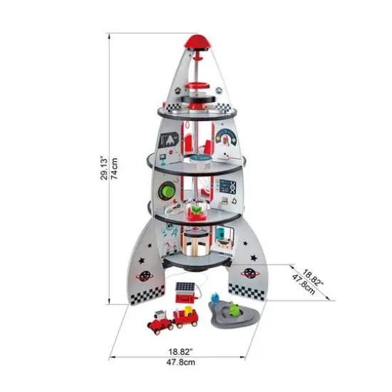 Hape 4-Stage Rocket Ship Playset {4}