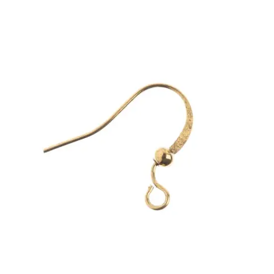John Bead Must Have Findings 18mm Earwire with Bead, 60ct. Antique Gold {4}