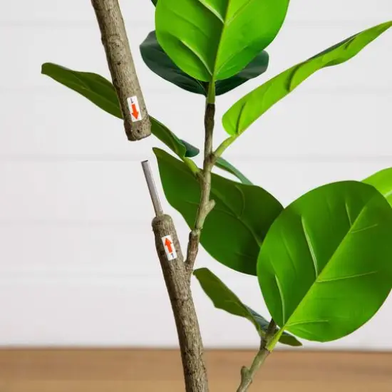 7ft. Artificial Curved Trunk Audrey Ficus Tree {6}