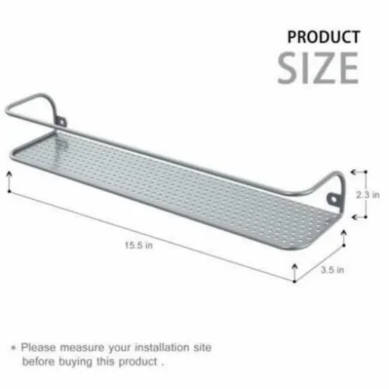 NEX&trade; Large Silver Wall-Mounted Spice Racks for Storage, 4ct. {3}