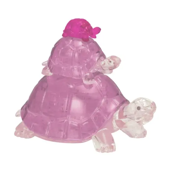 3D Crystal Puzzle - Turtles (Pink): 37 Pcs {1}