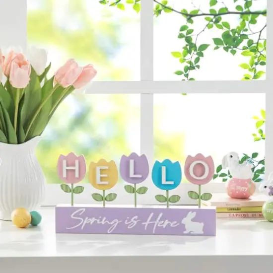 Glitzhome&reg; 12" Tulips Table D&eacute;cor {3}