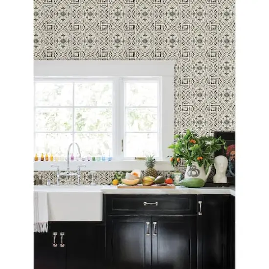 NuWallpaper Black Landondale Peel & Stick Wallpaper {3}