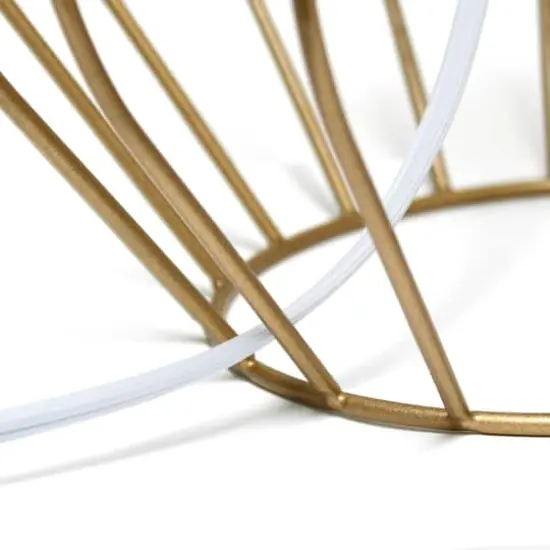 Simple Designs 19.7" Geometrically Wired Table Lamp Copper with Black Shade {8}