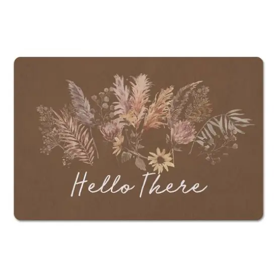 Hello There Floral Floor Mat, 18" x 27" {1}