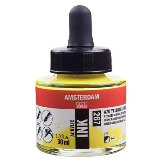 Amsterdam Acrylic Ink, 1oz. 267 Azo Yellow Lemon {1}
