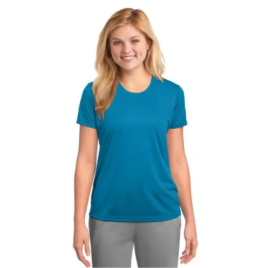 Port & Company&reg; Ladies Performance T-Shirt Neon Blue {3}