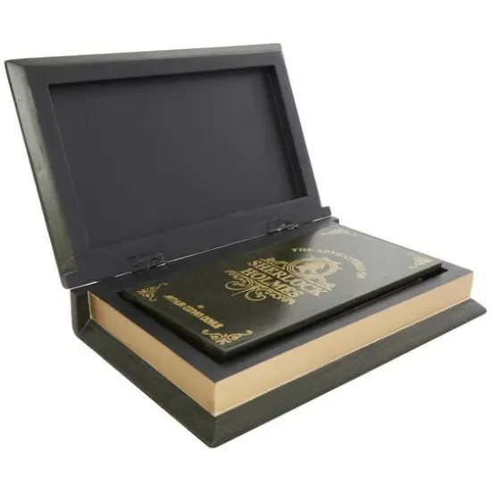 Green Wooden Sherlock Holmes Storage Faux Book Box Set {13}