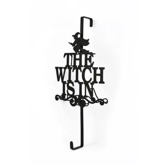 18" Halloween The Witch Is In Wreath Hanger {6}