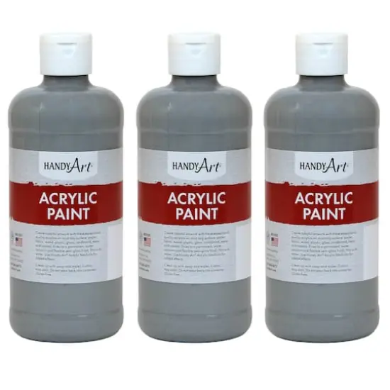 Handy Art&reg; Acrylic Paint, 3ct. Gray {1}