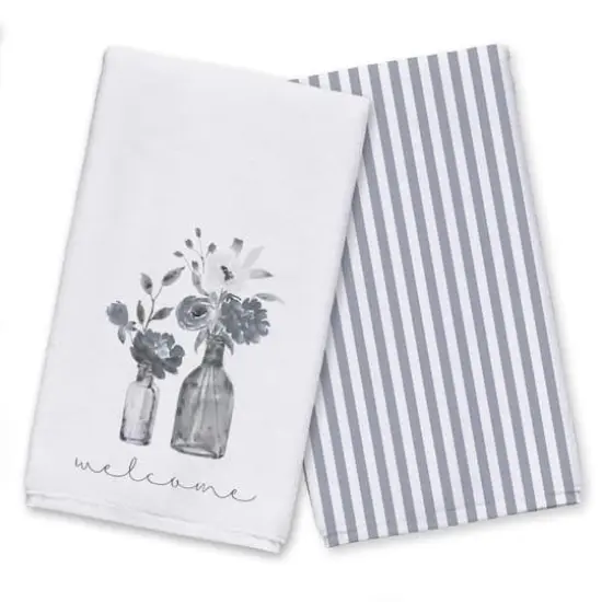 Welcome Floral Hand Towel Set {1}