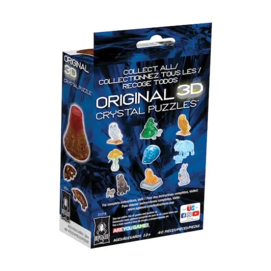 3D Crystal Puzzle - Volcano (Brown/Red): 40 Pcs {4}