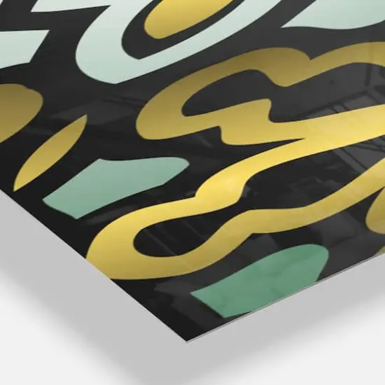 Designart 'Ethnic Floral Geometric Ornament Modern Rectangular Wall Clock {4}