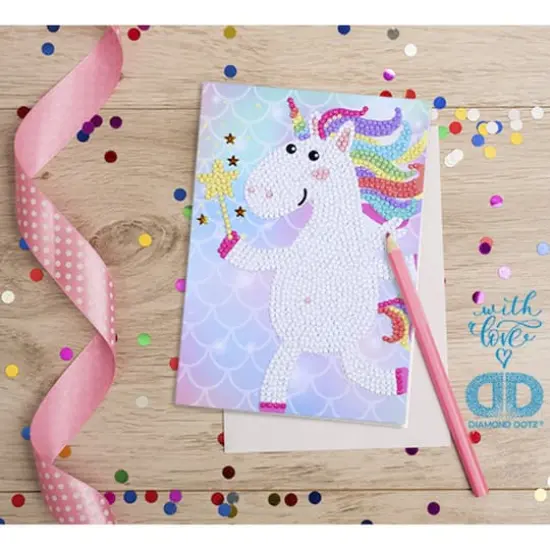 Diamond Dotz&reg; Beginner Unicorn Wish Diamond Painting Card Kit {4}