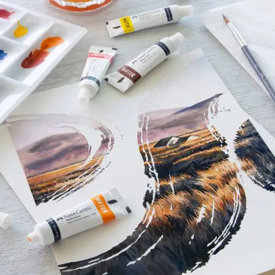 Faber-Castell Creative Studio 24 Color Watercolor Paint Set {8}