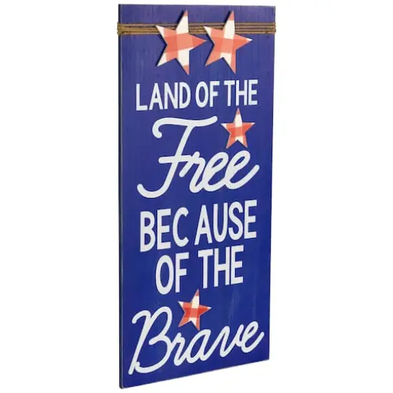 23.5" Patriotic Sentiment Wood Plaque Set {4}