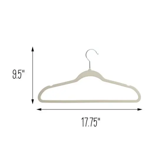 Honey Can Do Warm Gray Slim-Profile Non-Slip Velvet Hangers, 25ct. {4}