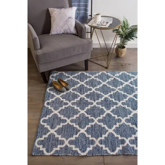 DII&reg; Blue Lattice Hand-Loomed Rug, 2ft. x 3ft. {4}