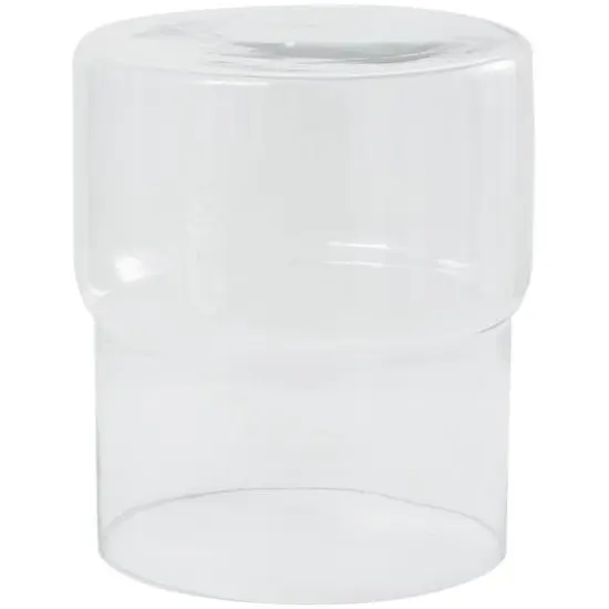 19" Glass Modern Accent Table Clear {5}