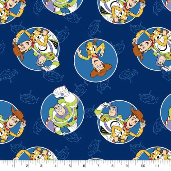 Springs Creative Disney&reg; Pixar Buzz & Woody Badges Cotton Fabric {1}