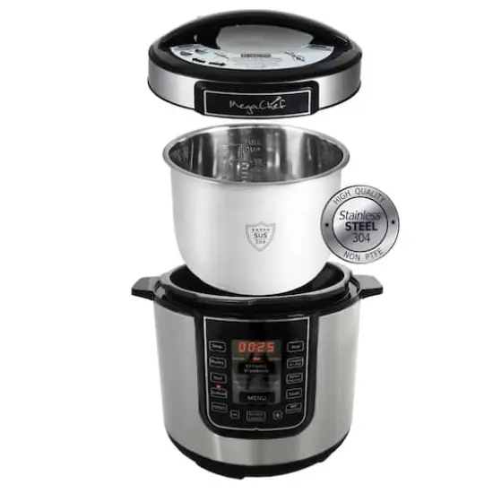 Megachef 6qt. Digital Pressure Cooker With 14 Pre-set Multi Function Features {3}