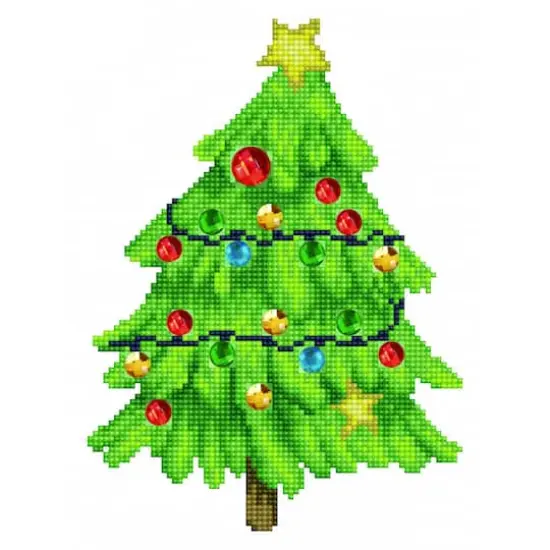 Diamond Dotz&reg; Merry Christmas Tree Diamond Box Painting Kit {3}