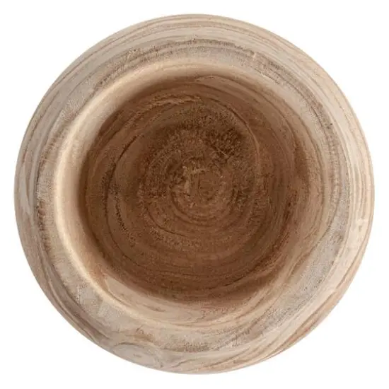 Hello Honey&reg; 11.5" Tall Paulownia Wood Footed Planter {6}