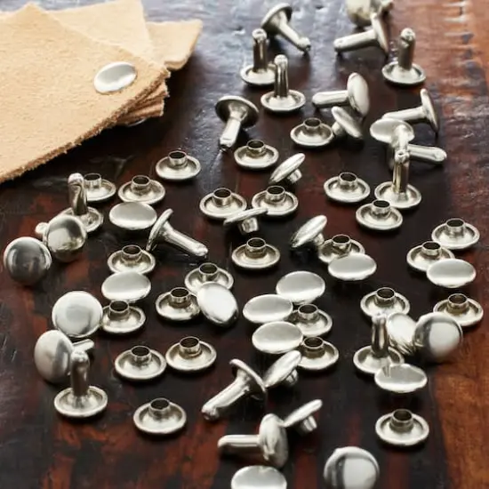 Medium Nickel Double-Cap Rivets, 100ct. by Make Market&reg; {3}
