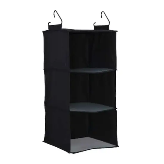 Household Essentials 3 Shelf Hanging Closet Organizer Black {1}