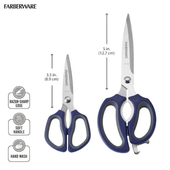 Farberware 2-Piece Ink Blue & Gray Shears Set {5}