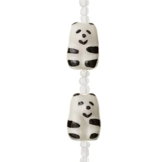 Black & White Ceramic Panda Beads, 19mm by Bead Landing&trade; {1}