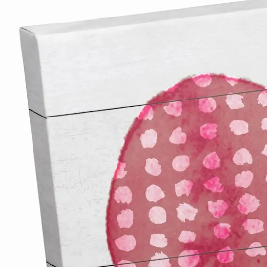 Watercolor Dot Heart Canvas Wall Art {3}