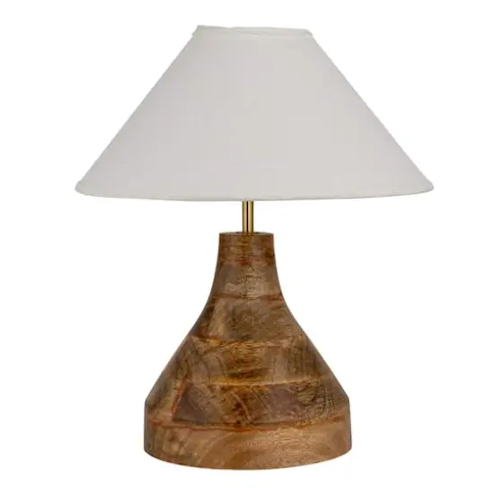 Hello Honey&reg; 15.75" Natural Artisanal Aura Mango Wood Table Lamp {8}