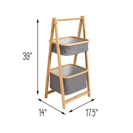 Honey Can Do Bamboo & Canvas 2-Tier Collapsible Shelves {5}