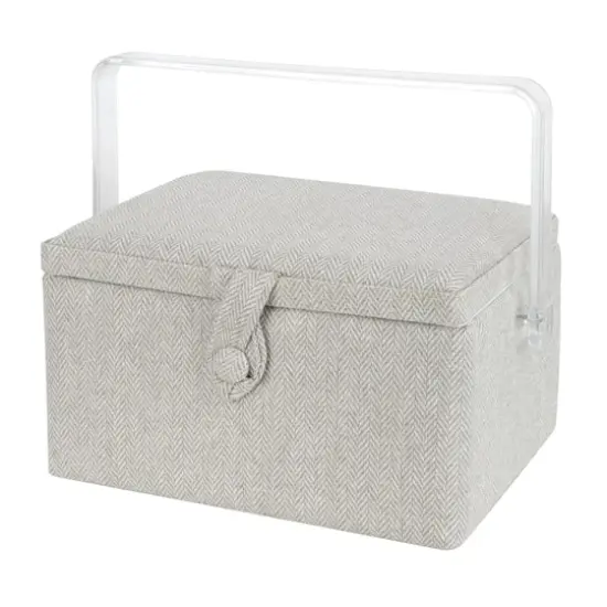11.5" Gray Sewing Basket by Loops & Threads&reg; {5}